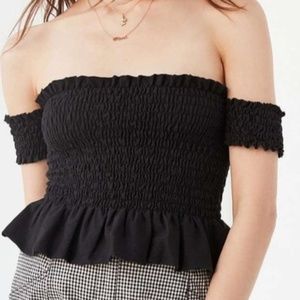 Truly Madly Deeply Smocked Off the Shoulder Top